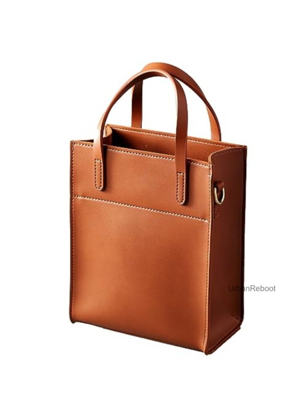Vegan Leather Mini Tote Satchel Crossbody Adjustable Strap